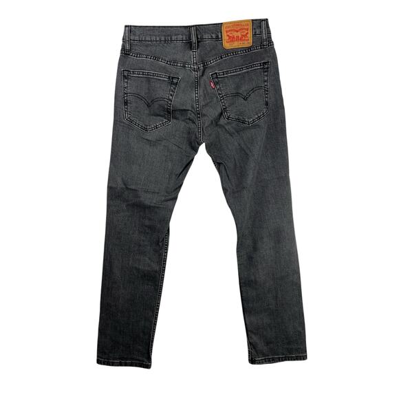 Levi's 511 Men's Black Washed Mid Rise Stretch Straight Ankle Denim Jeans 32x30 - Picture 2 of 3